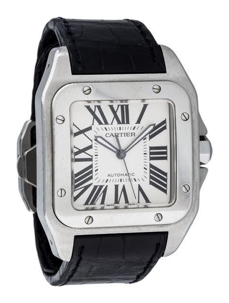 santos de cartier leather|cartier santos xl with diamonds.